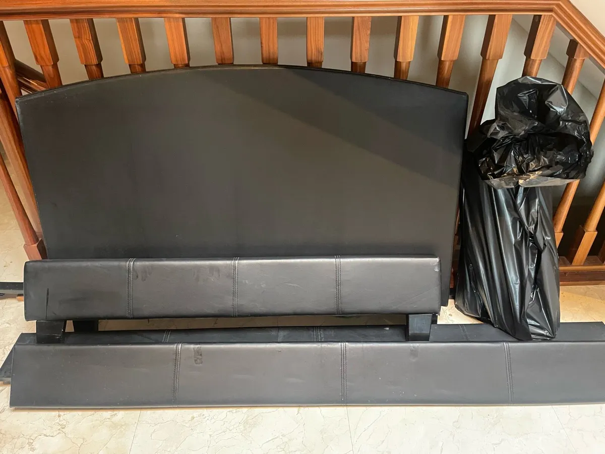 4 Foot Small Double Leather Bed Frame - Deliver - Image 2
