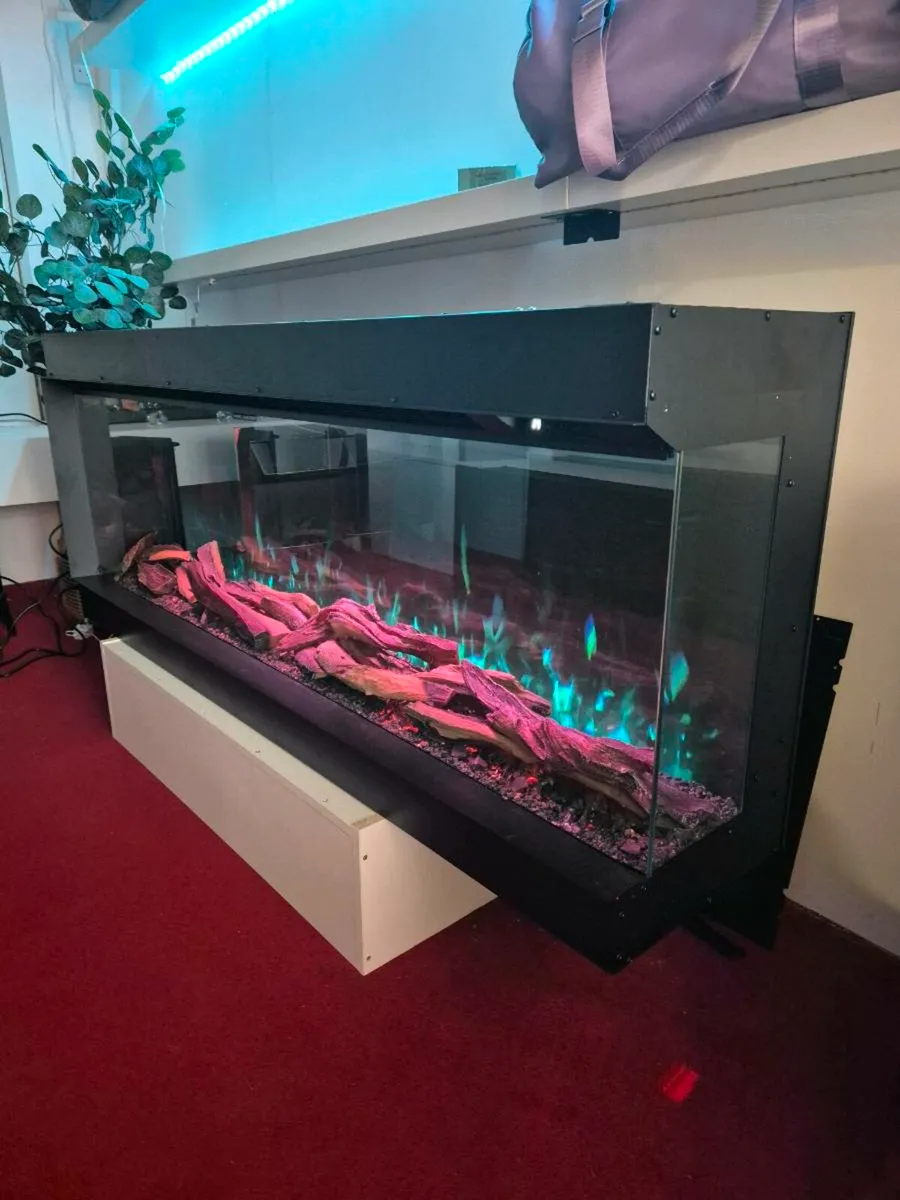 3 sides Electric Fireplace-  insert - 160cm - Image 3