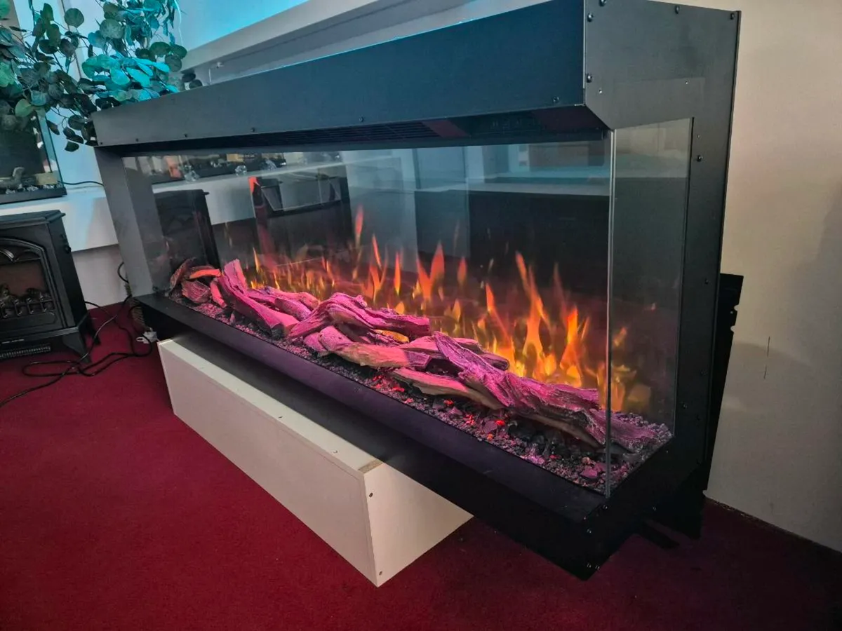 3 sides Electric Fireplace-  insert - 160cm - Image 4