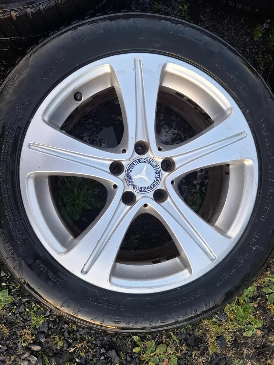 17" Genuine Mercedes E Class Alloys with tyres - Image 1