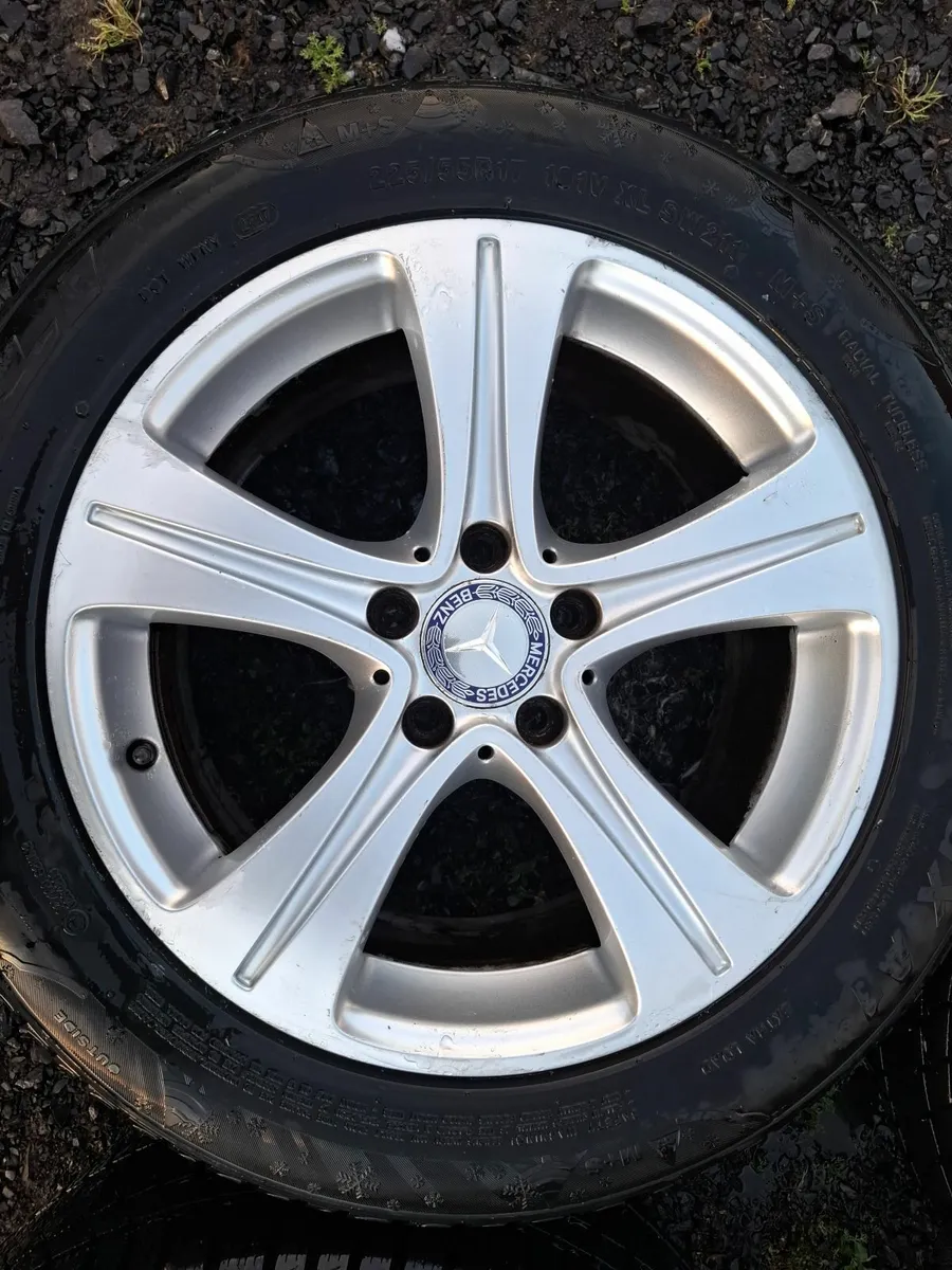 17" Genuine Mercedes E Class Alloys with tyres - Image 2