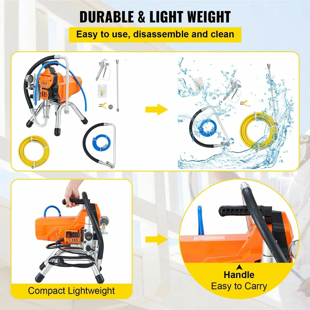 High Pressure Airless Sprayer Paint Spray Gun 2200 - Image 2