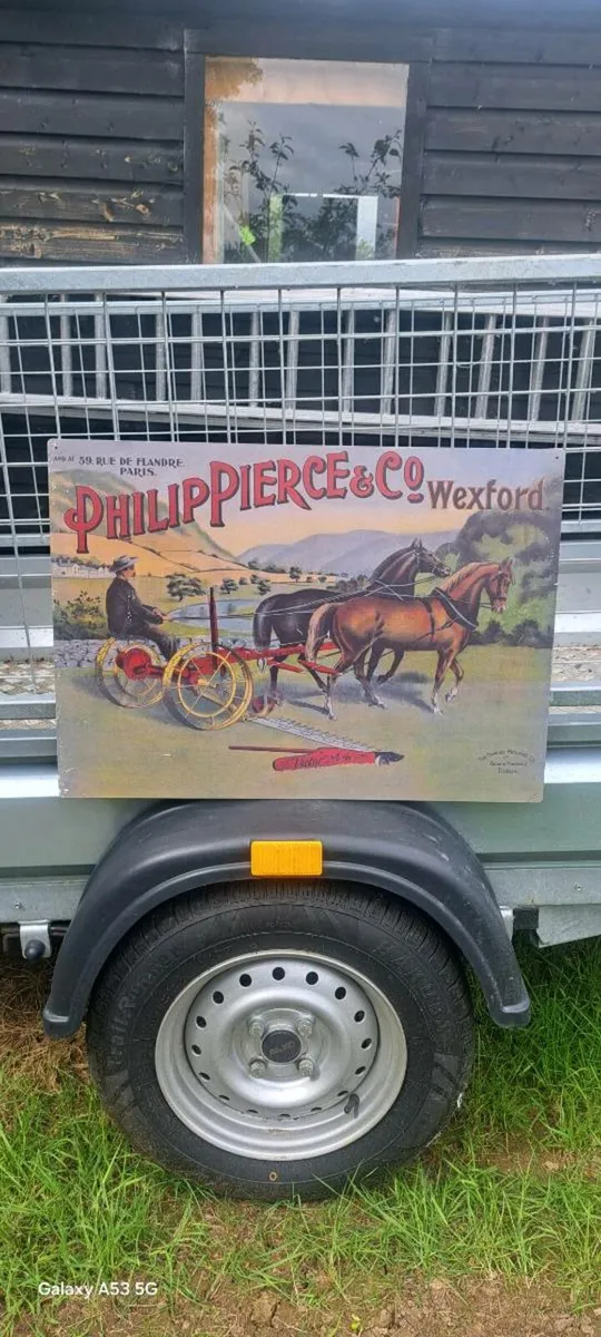 Large  pierce metal sign