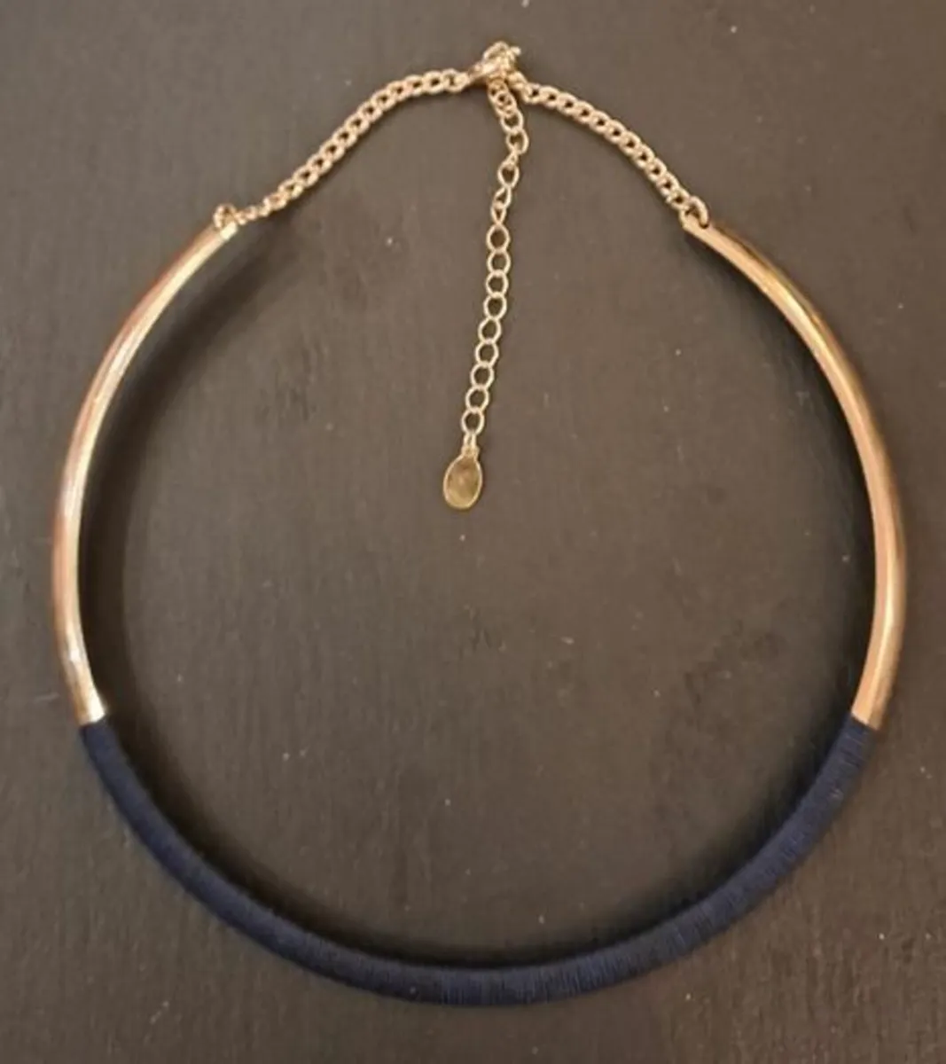 Gold and navy blue Necklace - Image 1