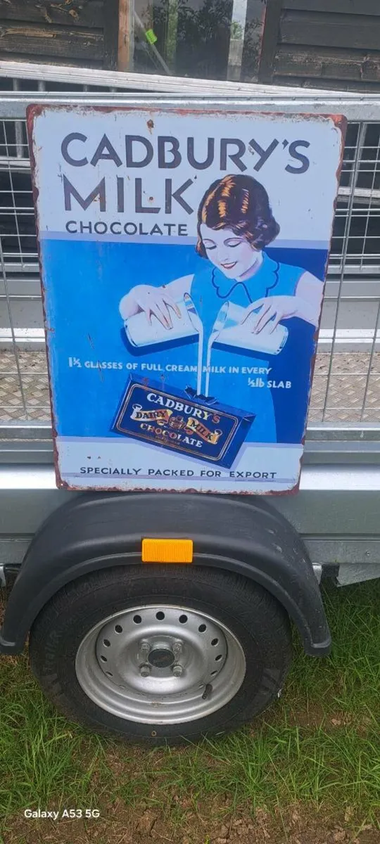 Large  Cadbury  chocolate metal sign