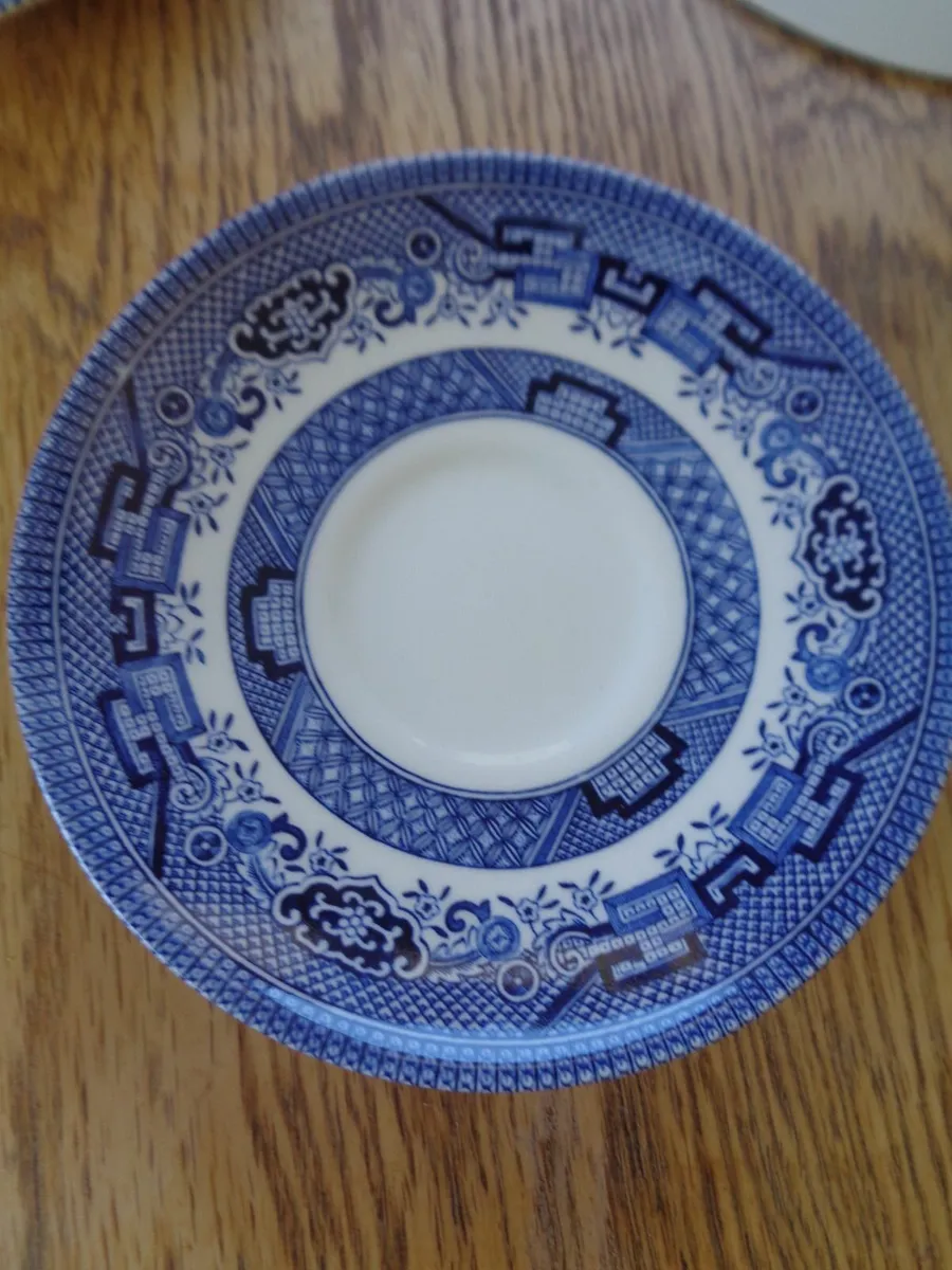 Willow Pattern Side Plates x 2 and Saucer for Sale - Image 4