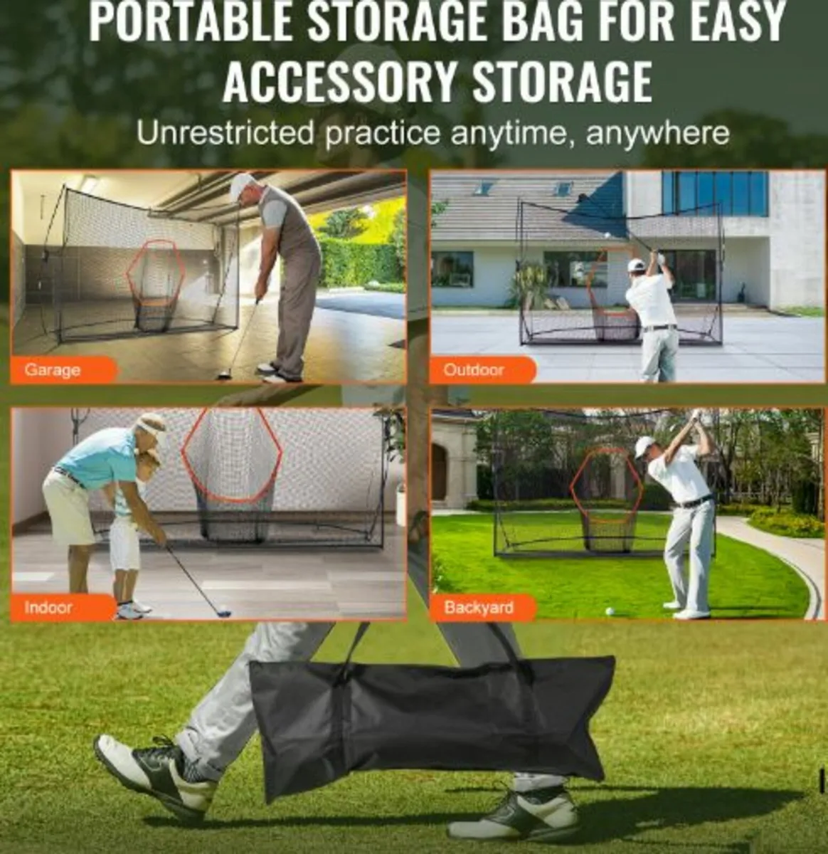 Golf Practice Hitting Net, Huge 10.8x7ft Golf Net - Image 3