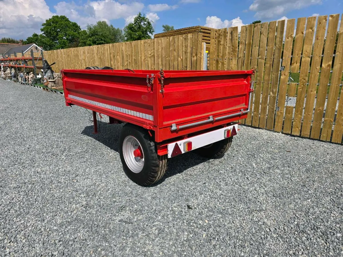 8x5ft steel tipping tractor garden trailer - Image 4