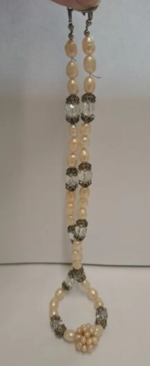 Pearl and crystal necklace from South Africa - Image 1