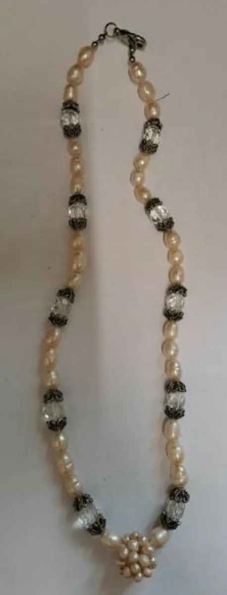 Pearl and crystal necklace from South Africa - Image 2