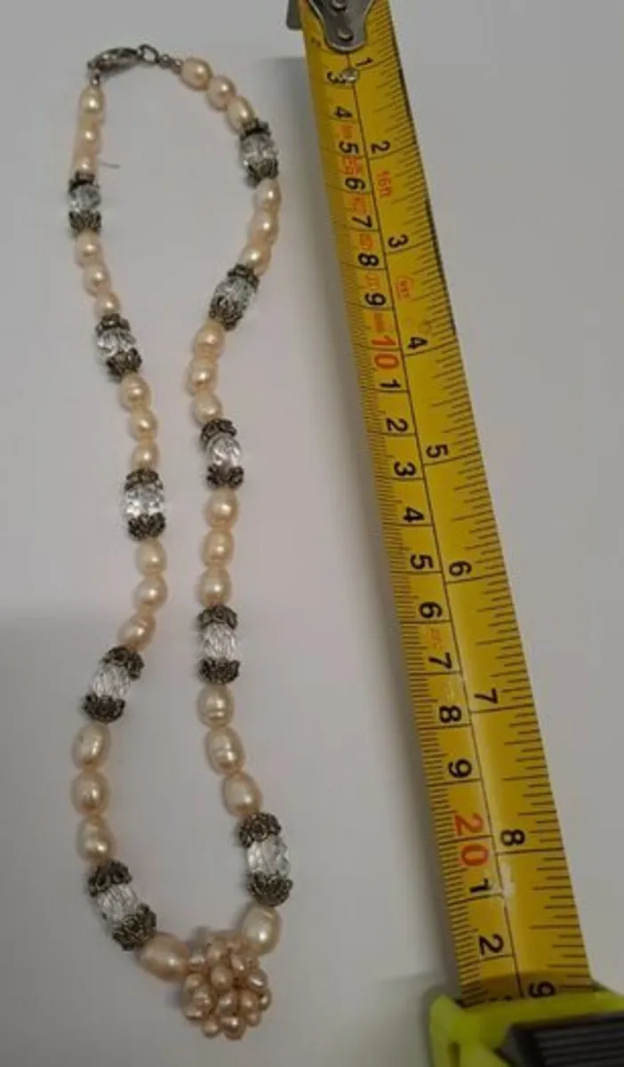 Pearl and crystal necklace from South Africa - Image 3