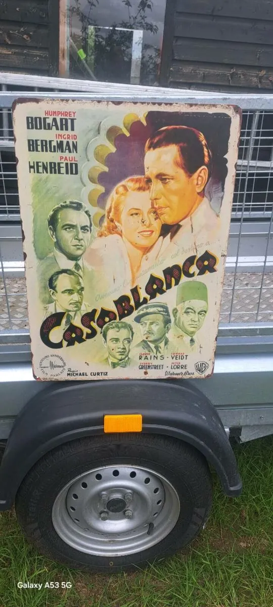Large  casablanca metal sign