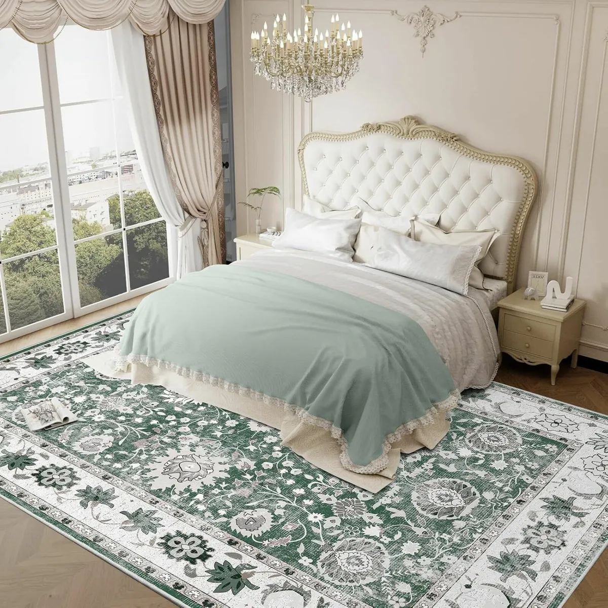 Green Rugs Living Room 200x300cm Soft Short Pile - Image 4