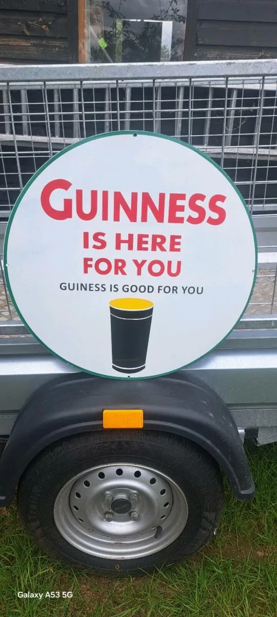 Large  Guinness enamel outdoor sign