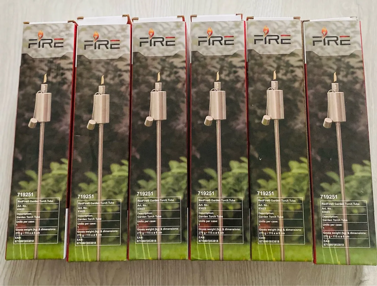 6 New garden torches - Image 1