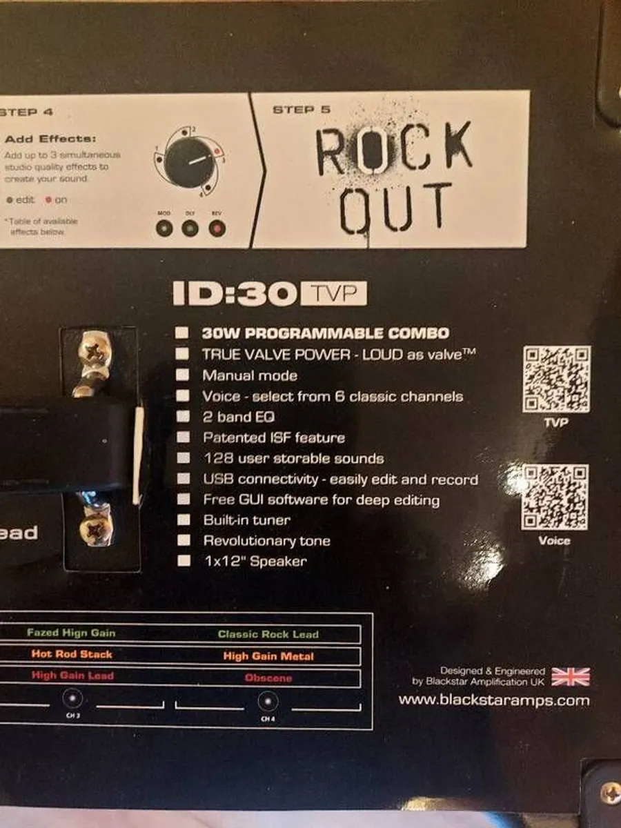 Taking this ad down in two days so Last chance to pick up a bargain! Blackstar ID:30TVP (True Valve Amp Power) Combo Amplifier with multifunctional effects pedal board. - Image 4