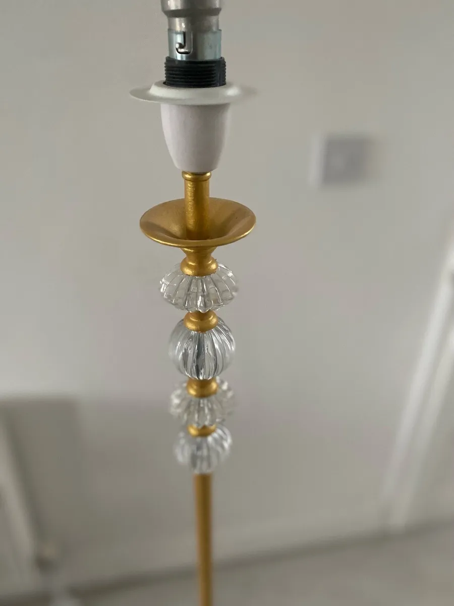 Gold painted floor lamp - Image 1