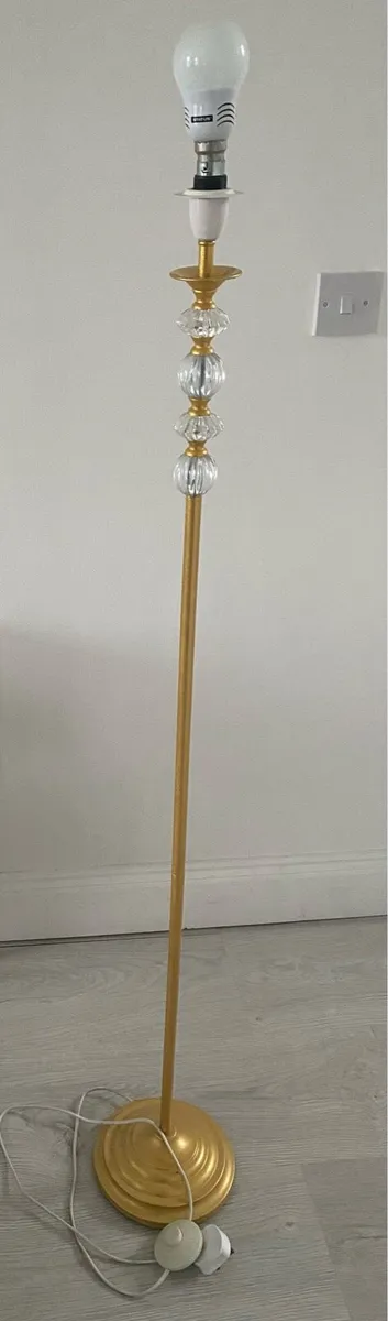 Gold painted floor lamp - Image 2