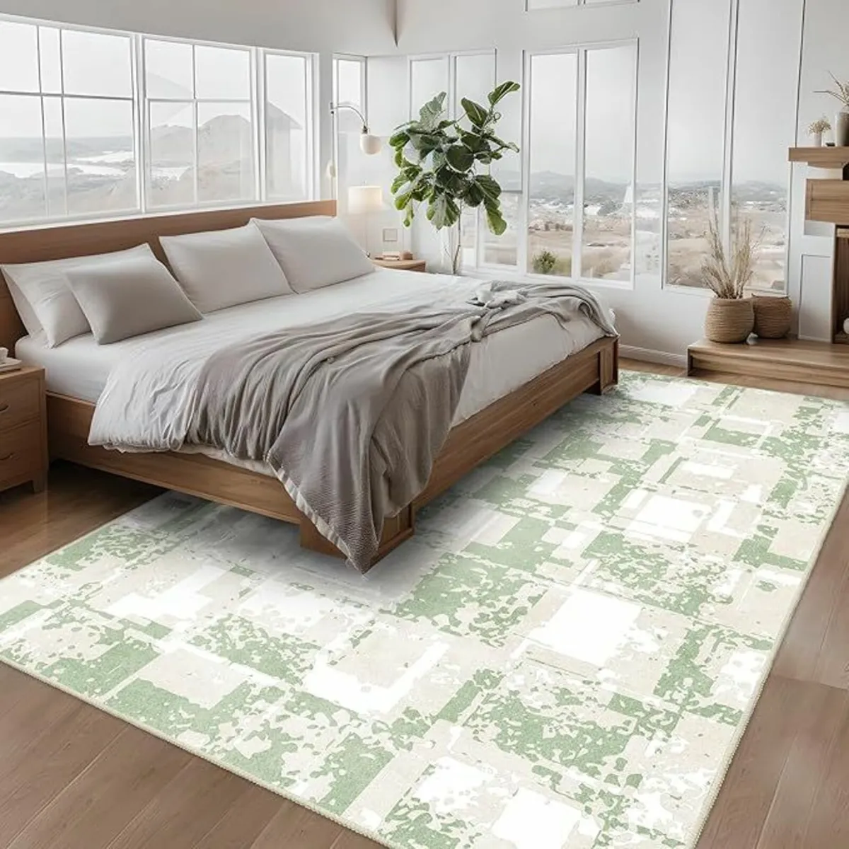 Modern Rug Living Room Soft Comfortable 200x300 - Image 1