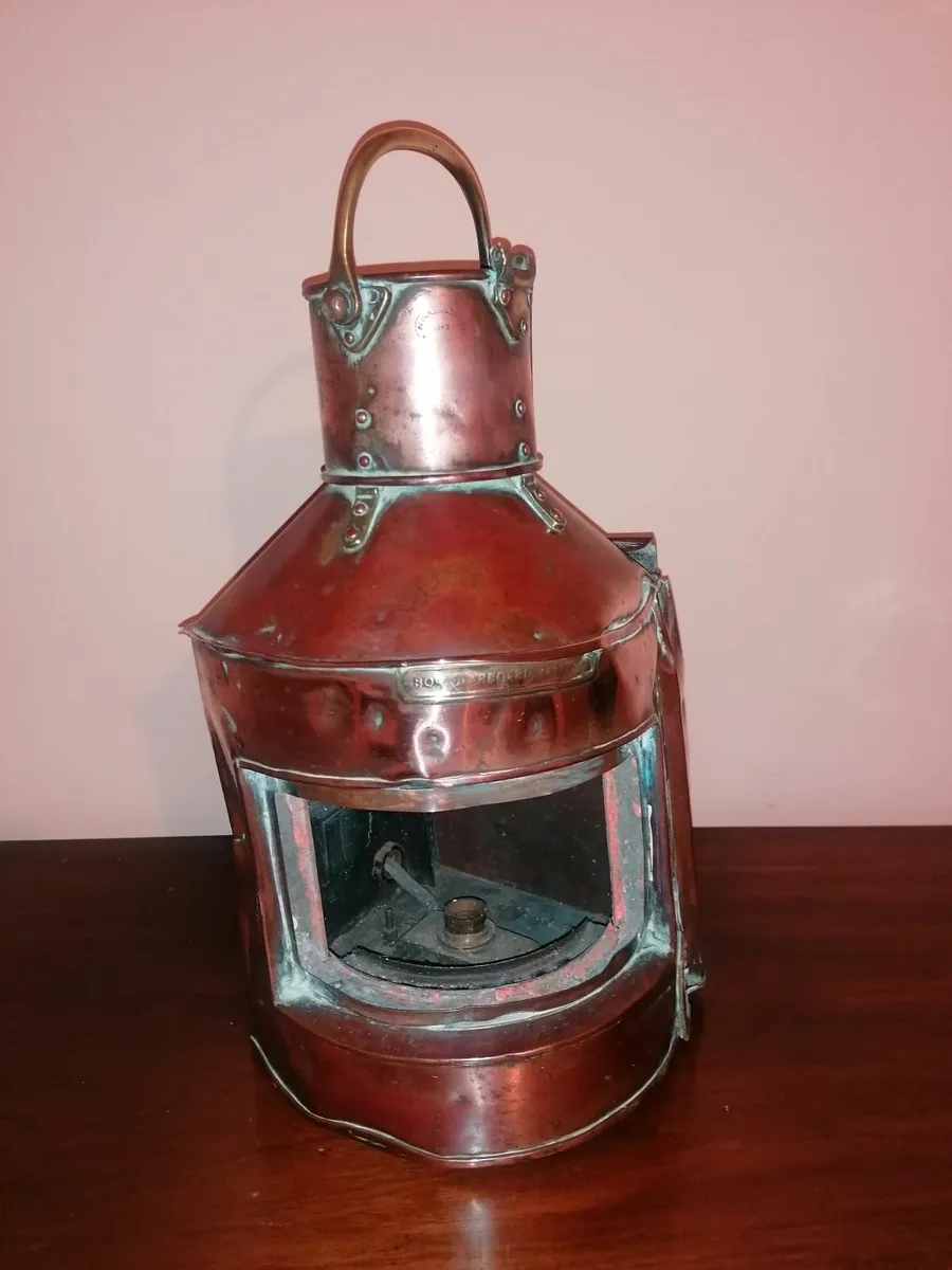 Alderson & Gyde 1943 Copper & Brass Ships Lantern - Image 1