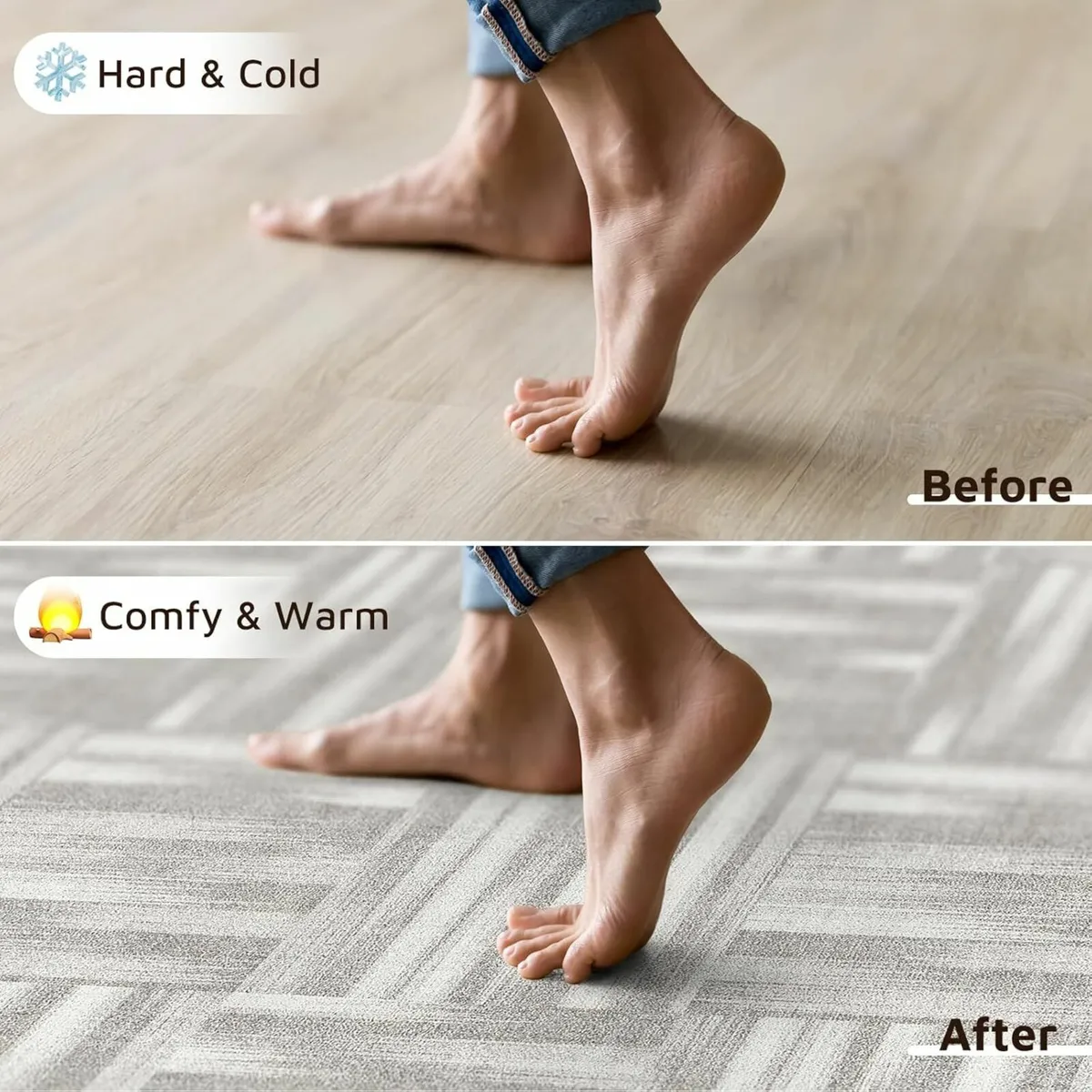Modern Rug Soft  Large Grey bedroom 160x230cm - Image 4