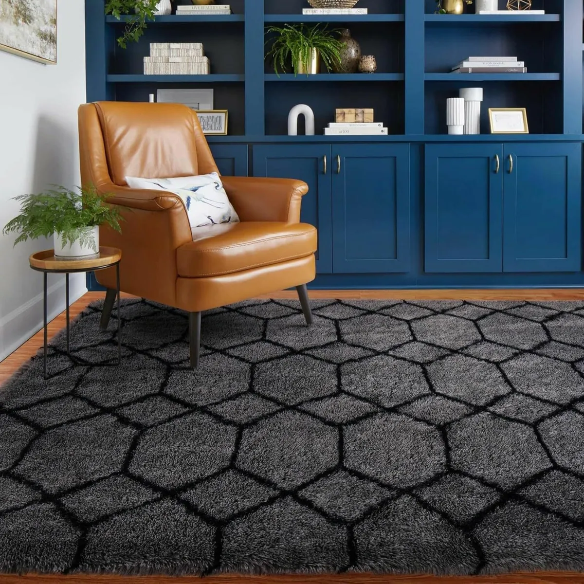 Geometric Large Rug soft Living Room 180x270 Grey - Image 2