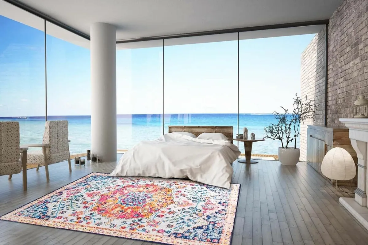 Vintage Red Soft outdoor Washable Rug 160x230cm - Image 3