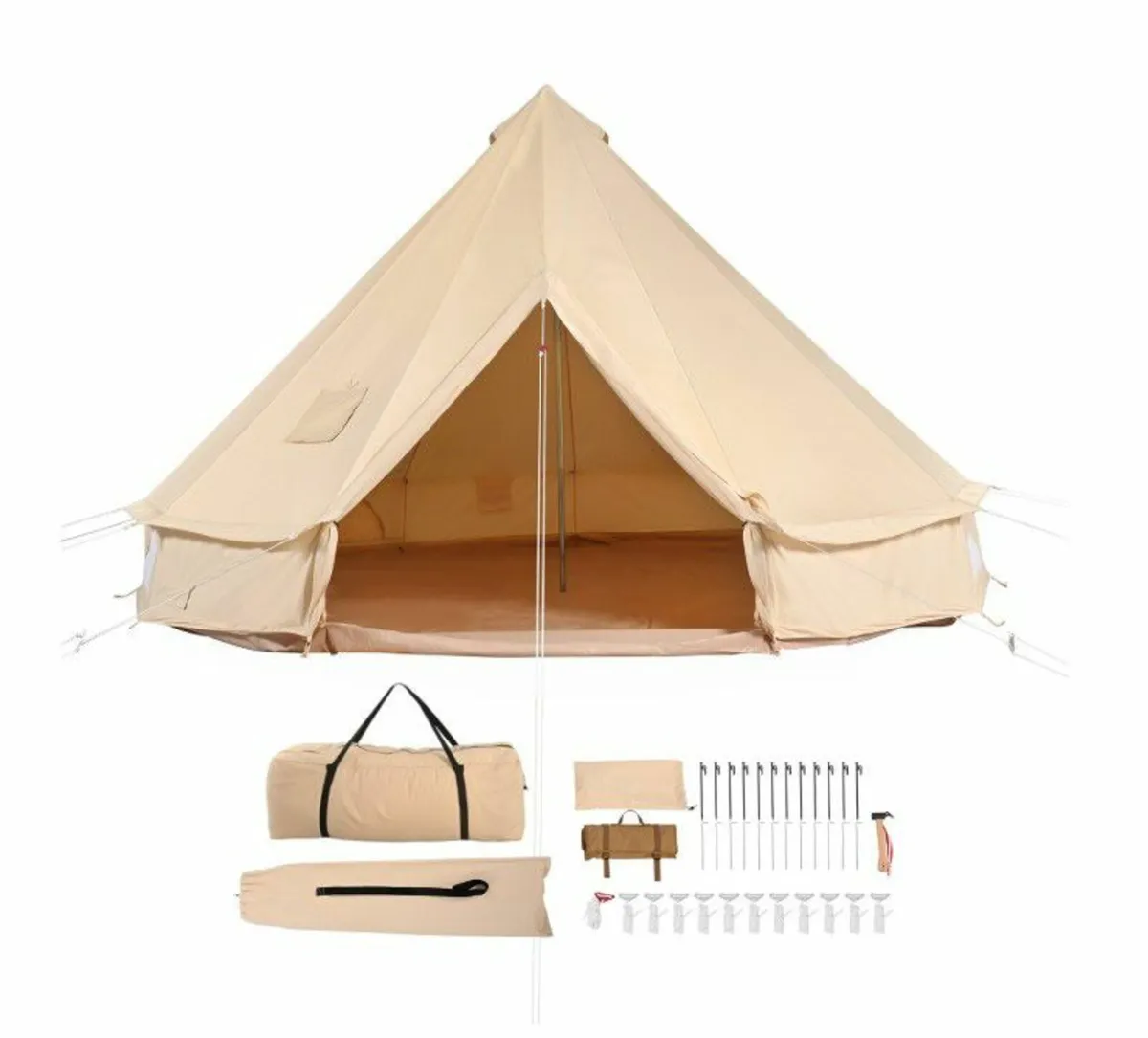 4 Seasons 4 m/13.12 ft Yurt Tent, Canvas Bell Tent - Image 3