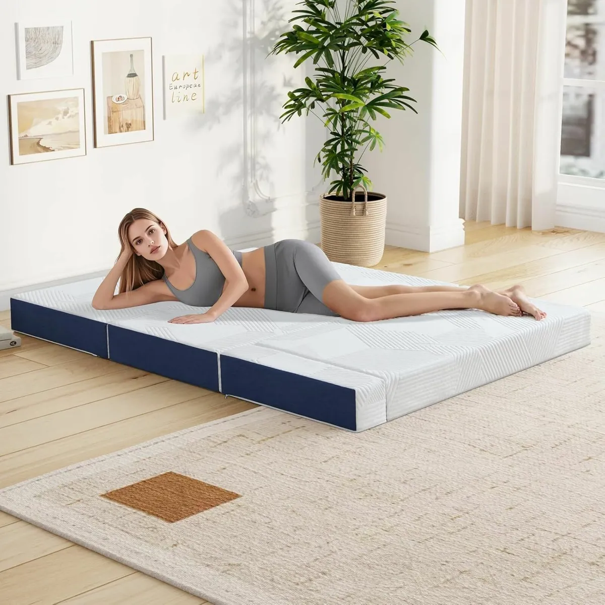 Folding Mattress Single Memory Foam Pillow 90x190 - Image 2