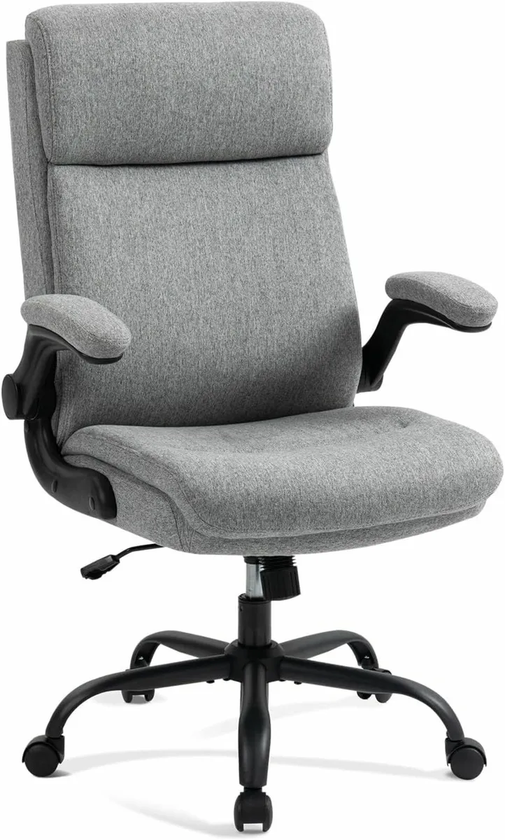 Ergonomic Office Chair grey Home Computer Desk - Image 1