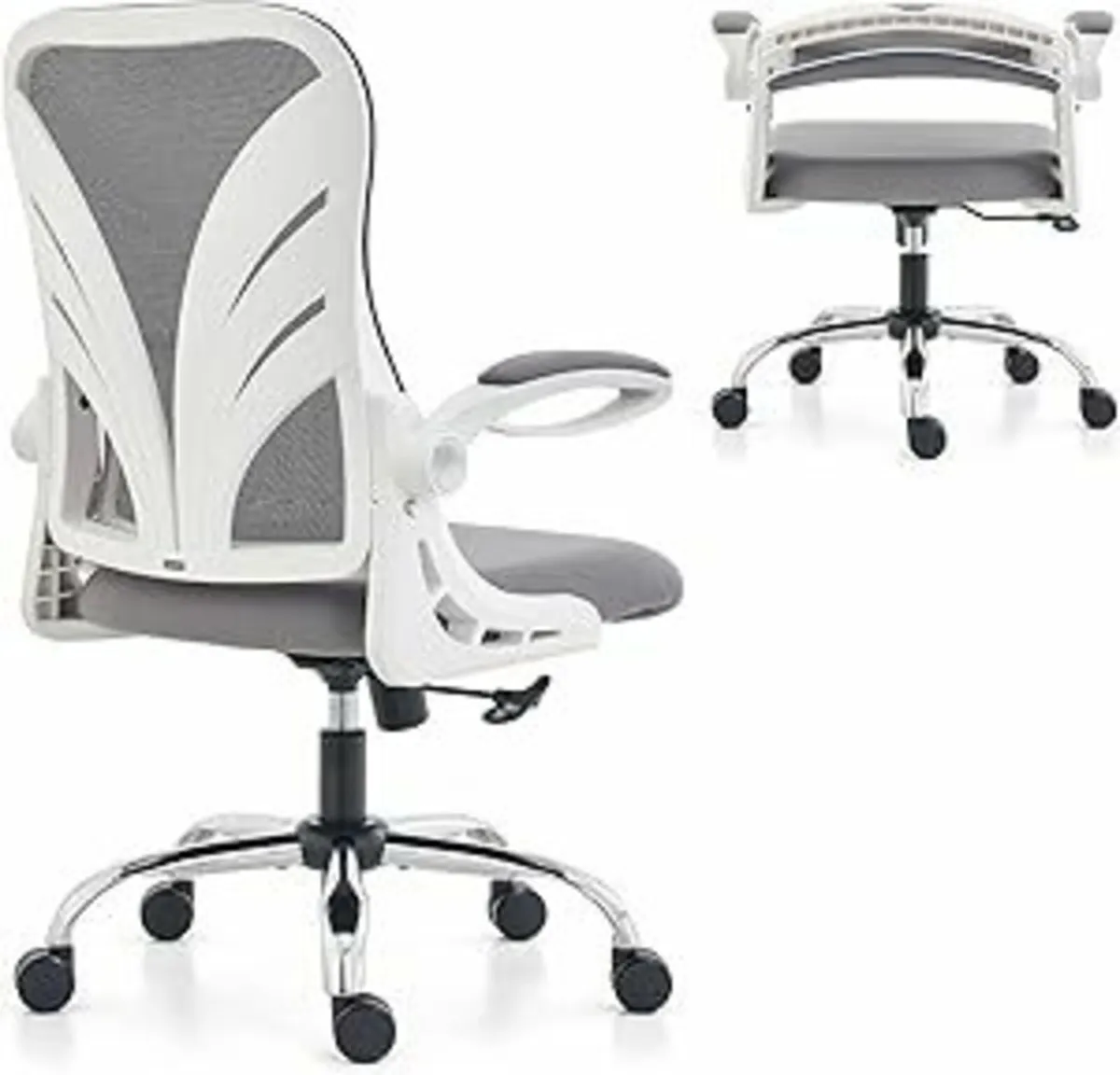 Ergonomic Office Desk Chair Foldable Backrest grey - Image 1