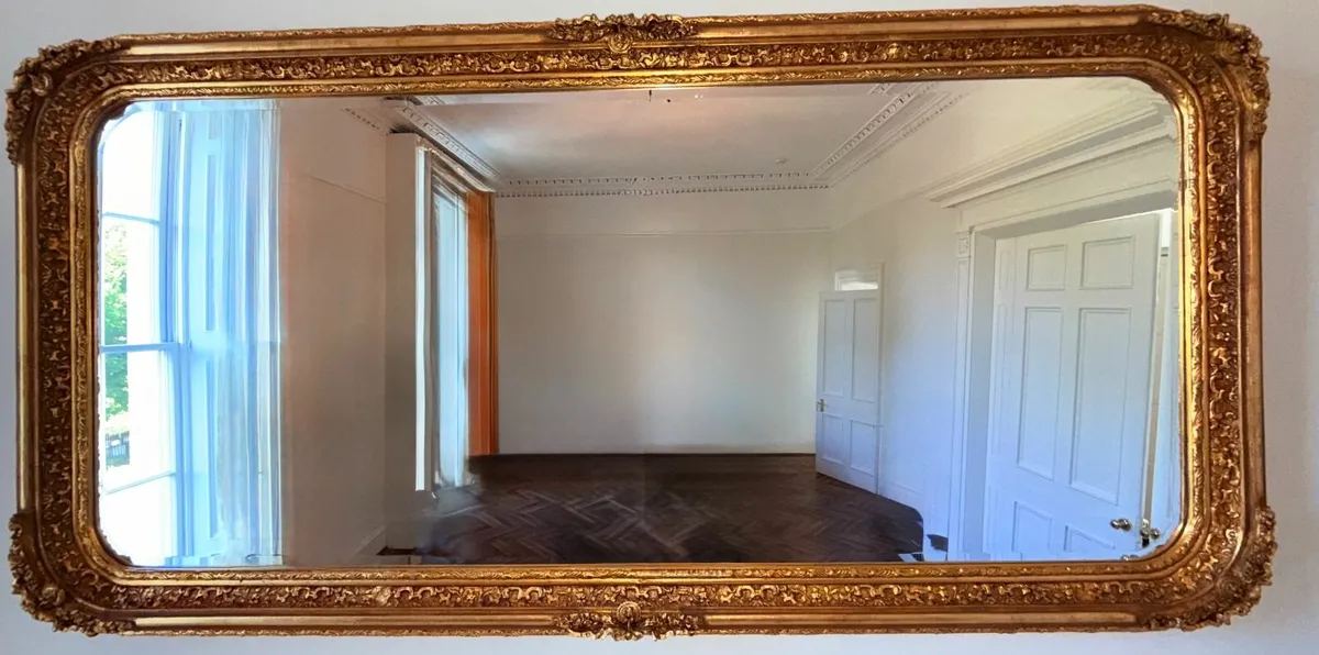 Antique Gold Shabby Chic Ornamented Mirror - Image 1