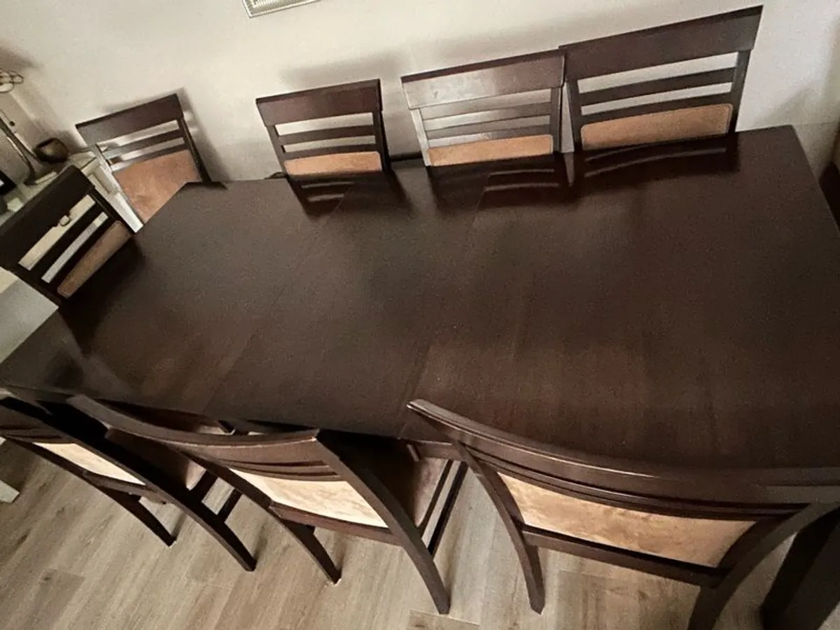 Dining Table and 8 Chairs - Image 1