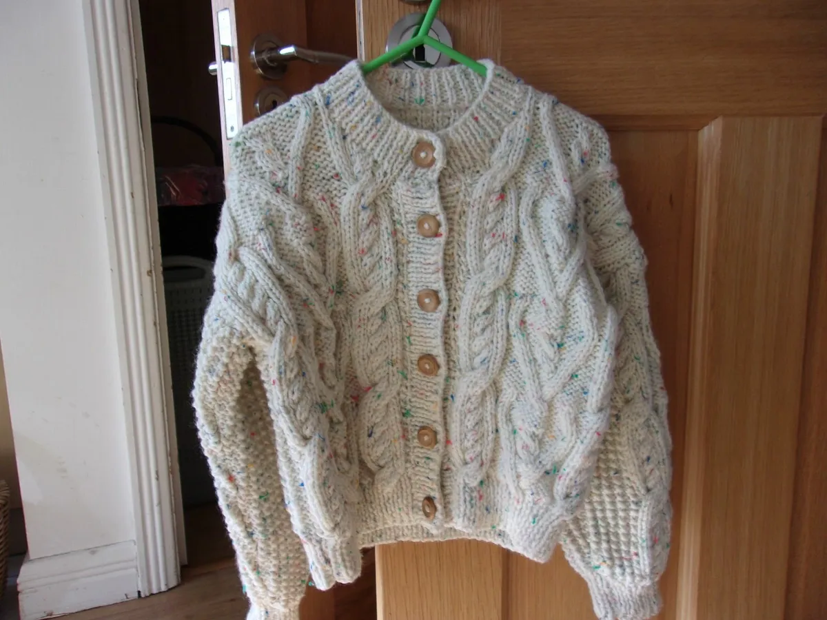 CHILDS  ARRAN  CARDIGAN  AND  JUMPER  NEW - Image 1