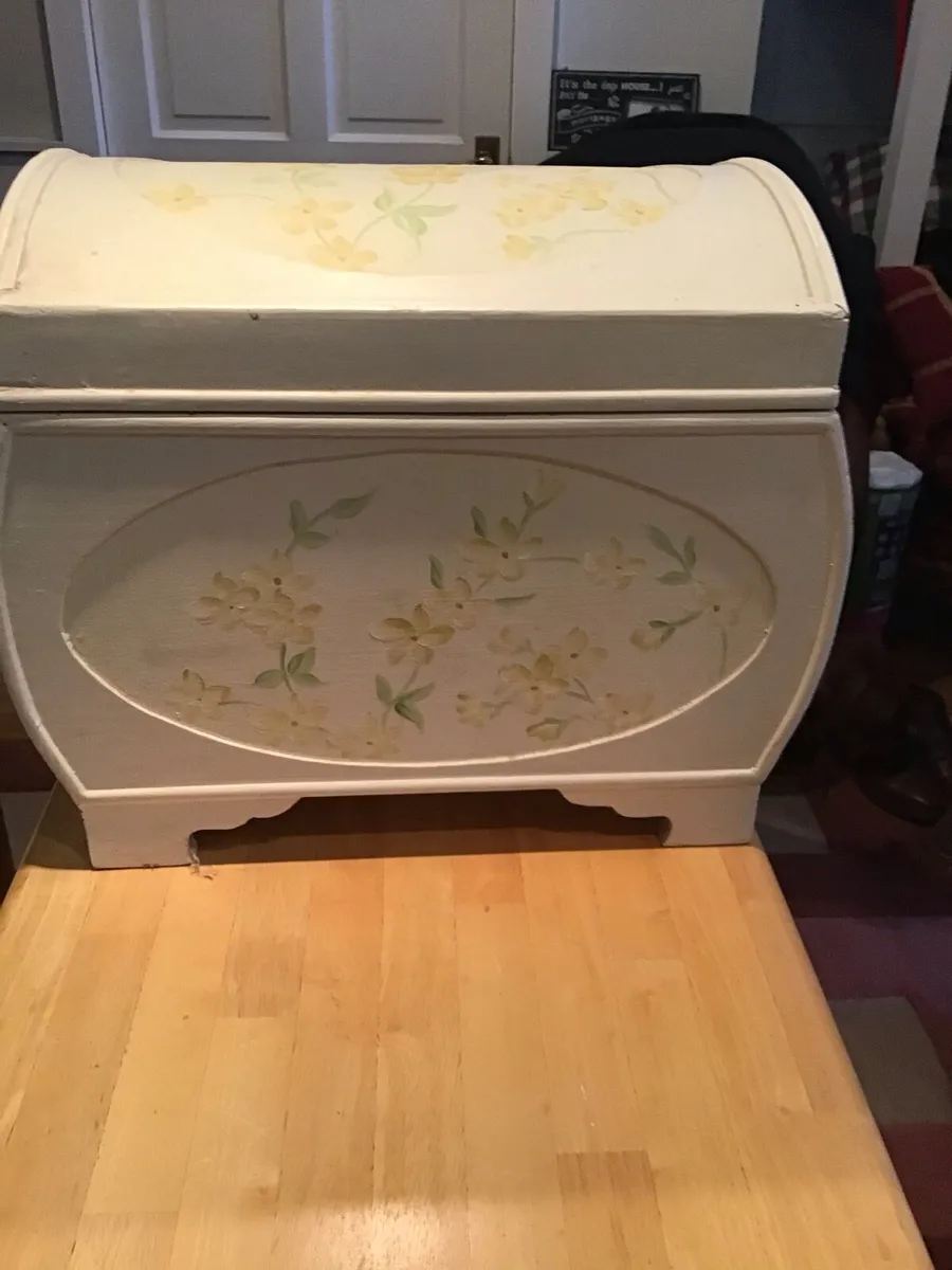 WOODEN SHABBY CHIC STORAGE BOX - Image 4