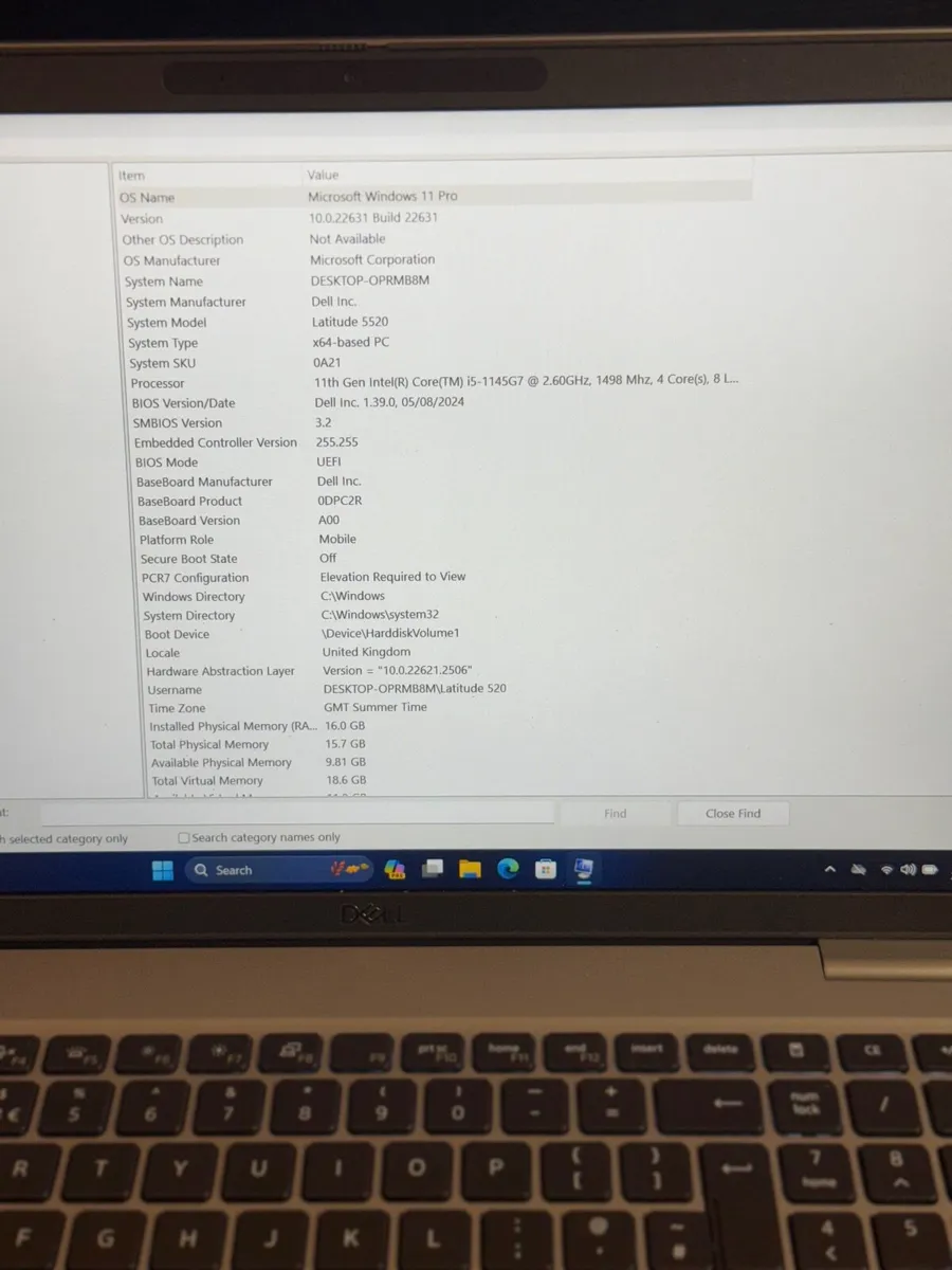 Dell Latitude 5520 Laptop i5/16GB/256SSD/FHD Touch - Image 2