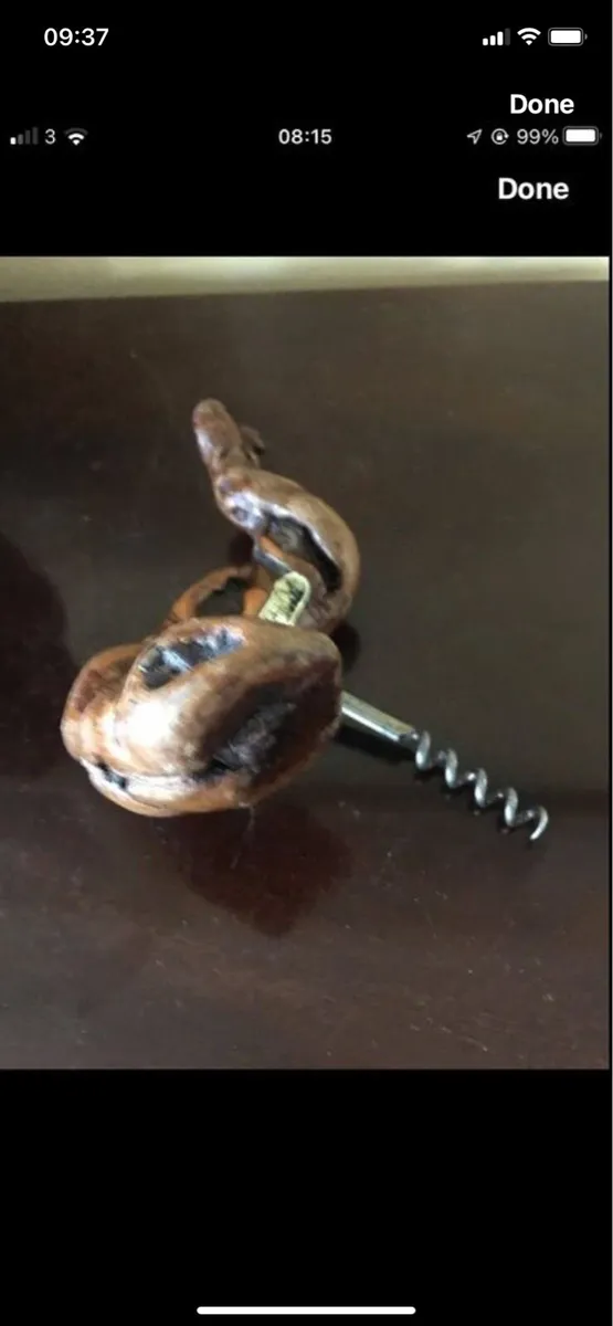 Vintage Twisted Timber Corkscrew - Image 1