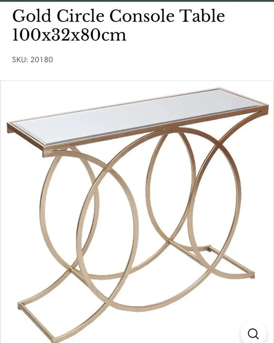 Gold Console Table - Image 1