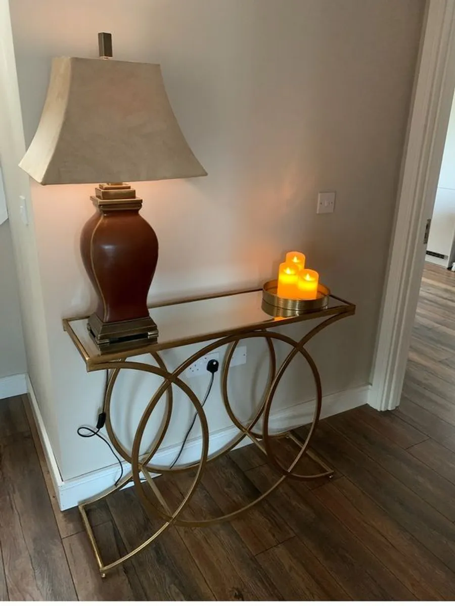 Gold Console Table - Image 3