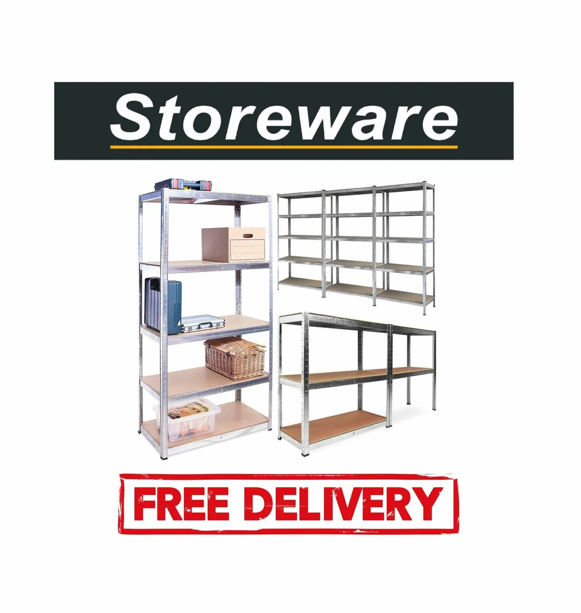 5 Tier Shelving Bays For Sheds Garages Heavy Duty - Image 1