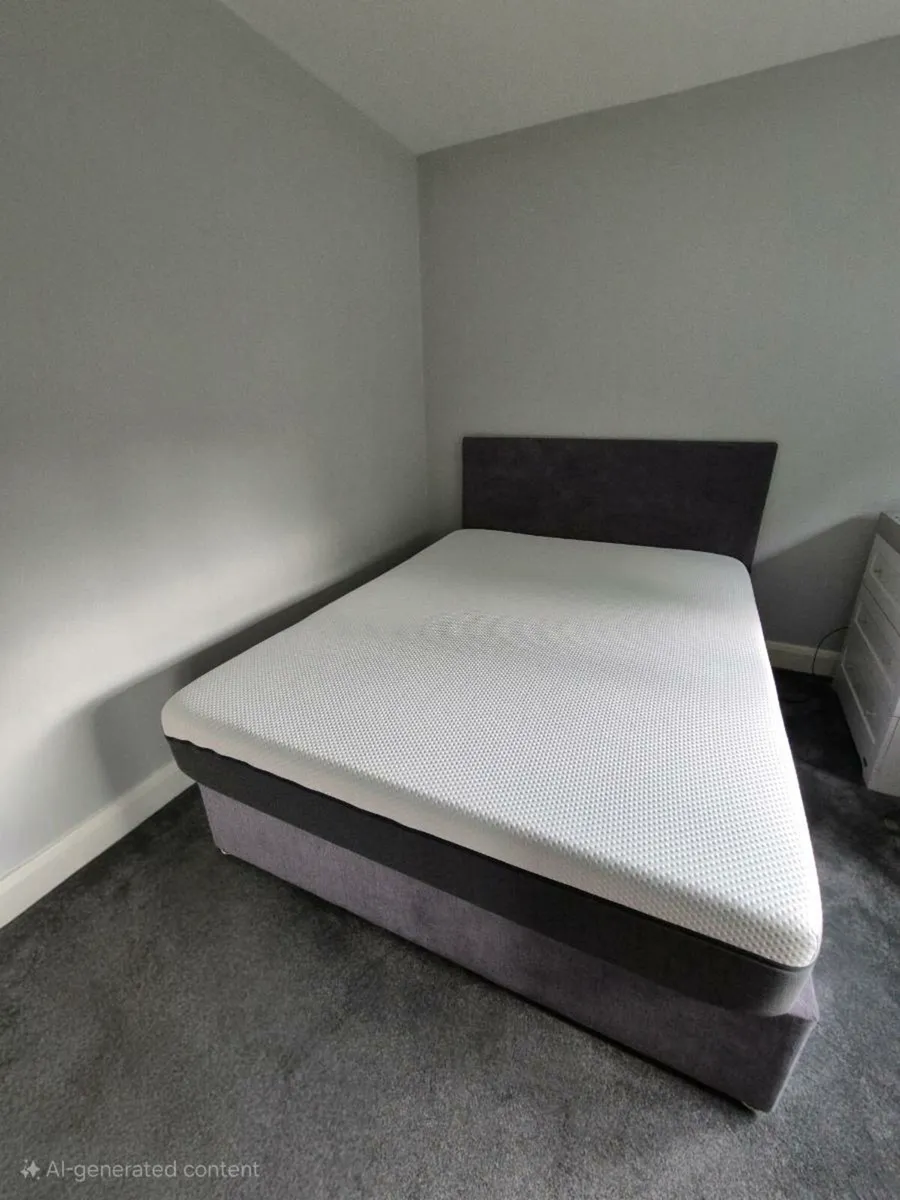 King Size Bed & Mattress - Image 3