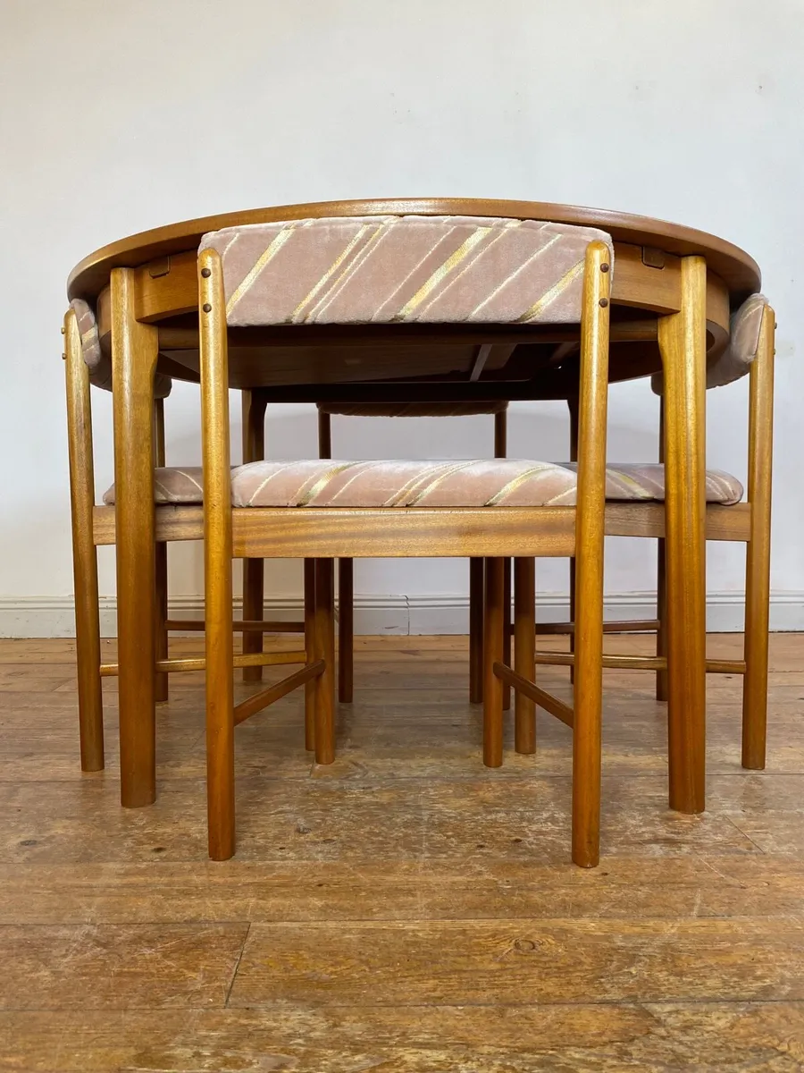 Mid Century McIntosh Teak Table & Chairs - Image 1