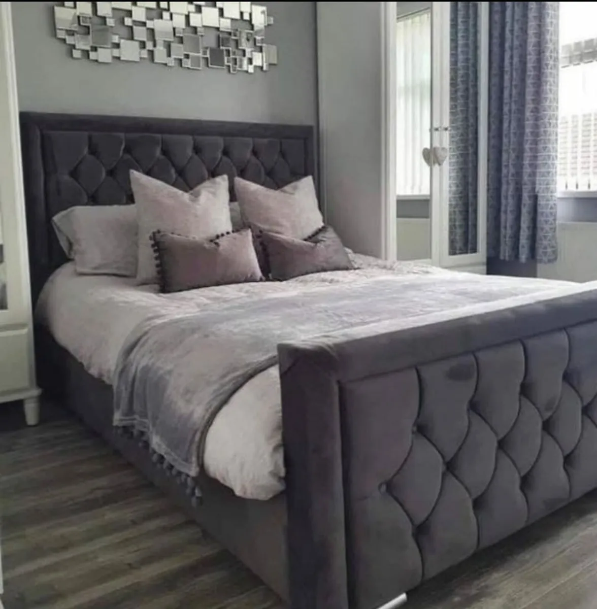 King size Monaco bed frame with Mattress included - Image 3