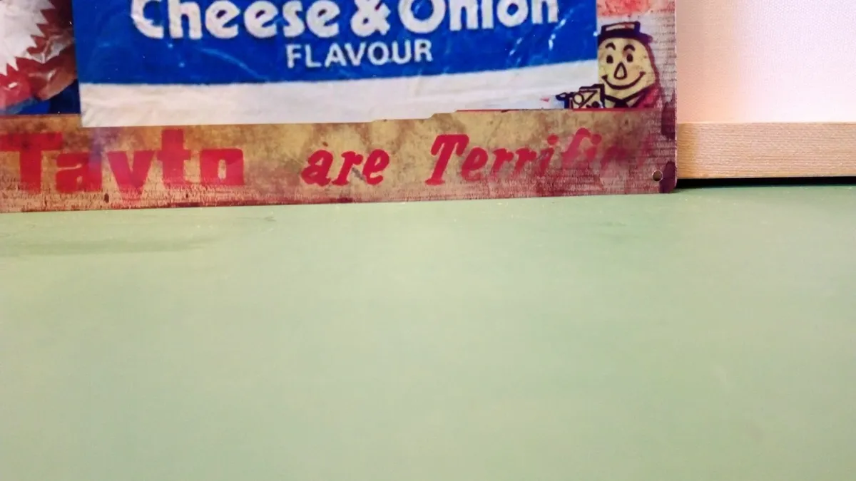 Tayto rustic tin metal sign - Image 2
