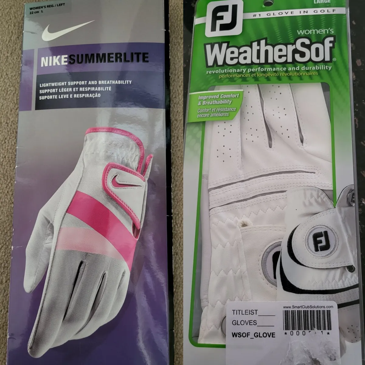 New, 2x ladies golf gloves - Image 1