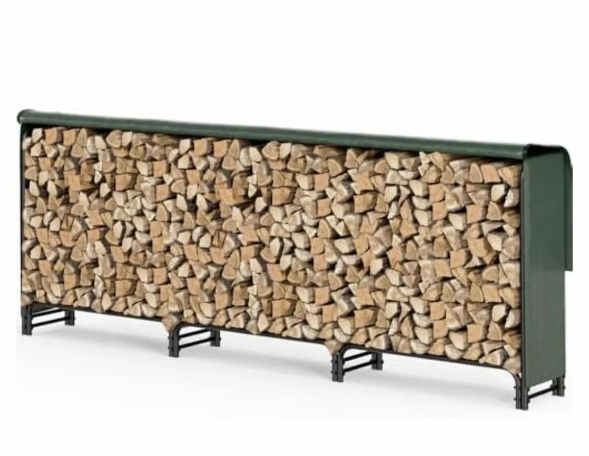 Log Rack with Waterproof Cover - Image 1