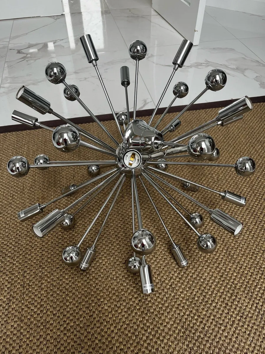 Komet pendant chrome ceiling light - Image 2