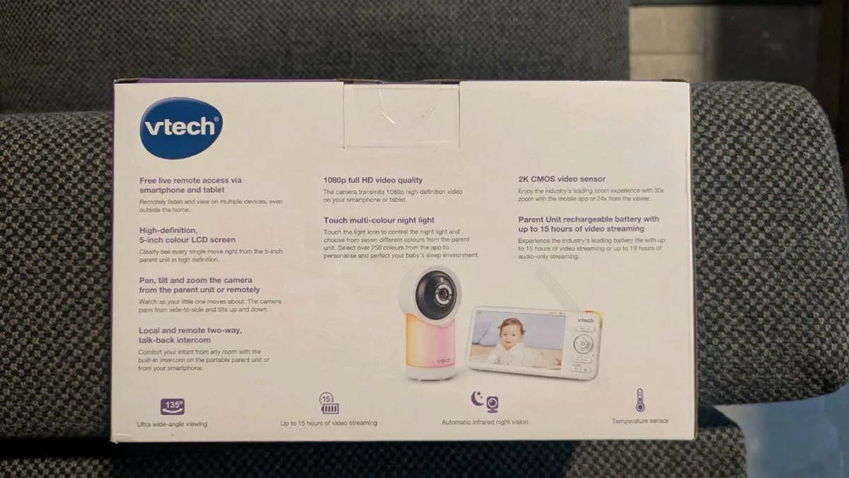 VTech 5" High-Definition Pan & Tilt Baby Monitor - Image 3