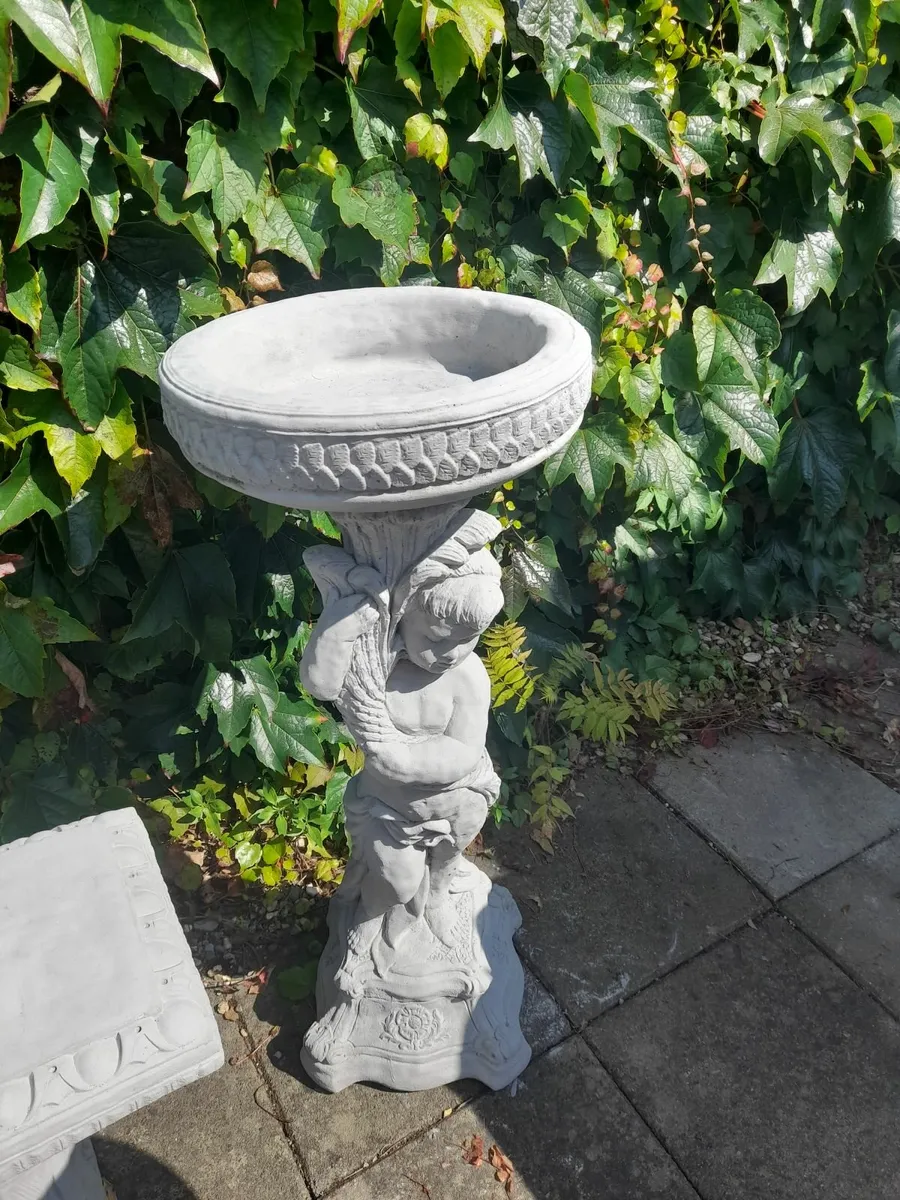 Matching  Bench and Bird Bath - New - 85 Each - Image 2