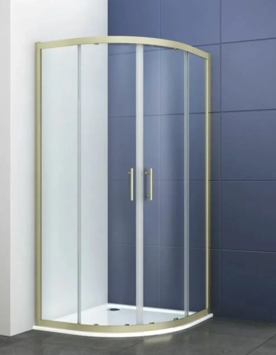 900mm Quadrant Enclosure - Brass - LAST ONE LEFT!